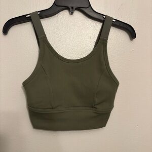 Aerie Offline Green Scoop Neck Sports Bra